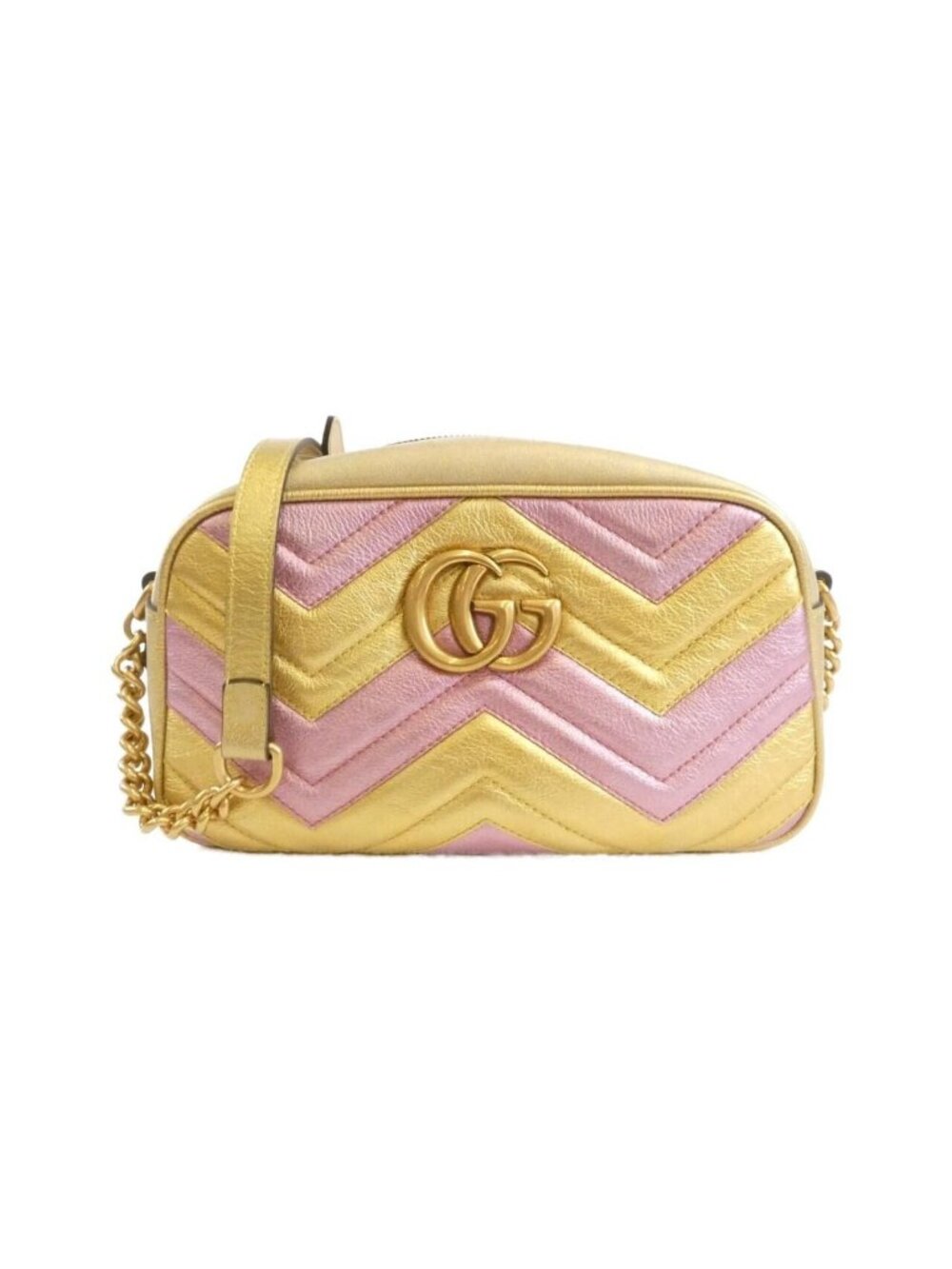 Gucci Shoulder Bag Leather Gold